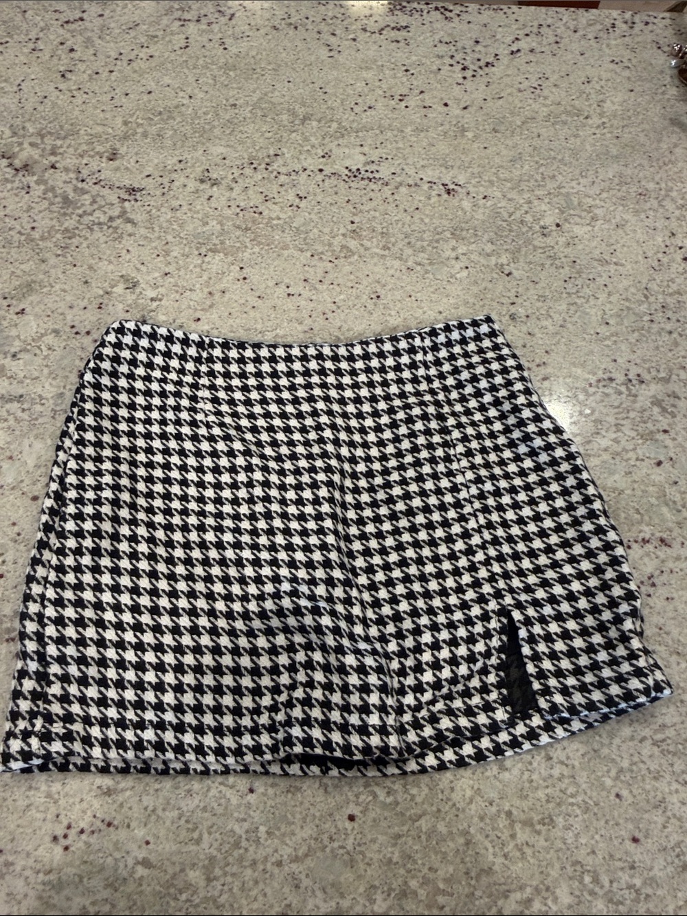 Windsor Black & White Houndstooth Mini Skirt
